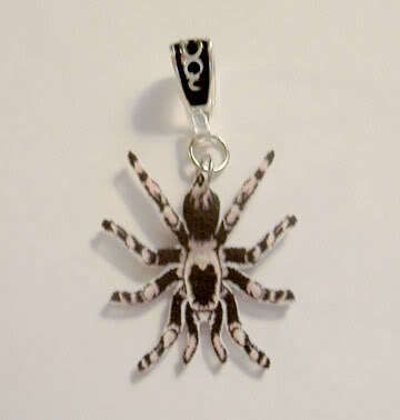 Full Color Life Like Tarantula Spider Pendant  