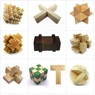 10pcs x DIY IQ PUZZLE CUBE Tangram Six Piece Burr Lock  