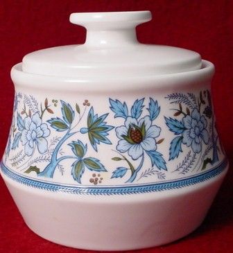 NORITAKE china BLUE MOON 9022 pttrn SUGAR BOWL & LID  