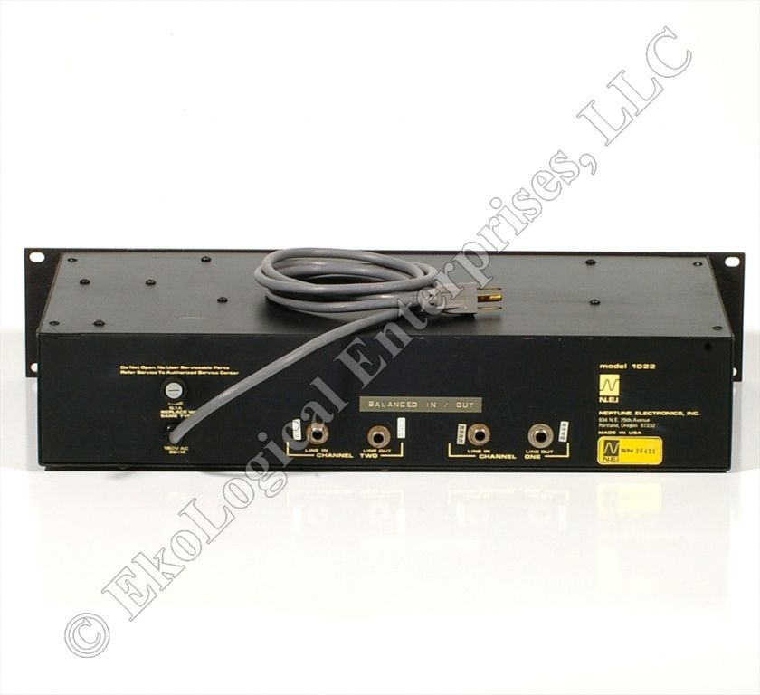 Neptune Electronics N.E.I. NEI 1022 Dual Graphic Equalizer (2 Channel 