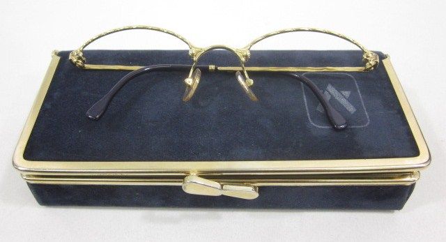 BOUCHERON Half Moon Spectacles Frames In Case  