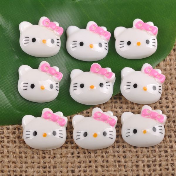 FREE SHIP 100pcs Resin Kitty Flatbacks NP6707 16mm  