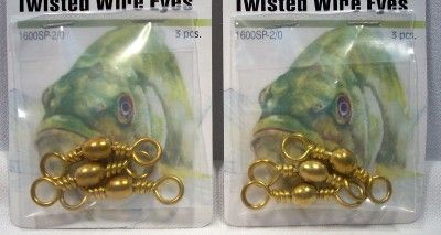 pkgs Danielson Brass Barrel Swivels Twisted Wire Eyes  