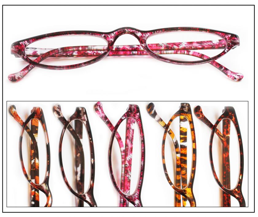 WILD ANIMAL READING GLASSES HALF EYE Tiger Cheetah   