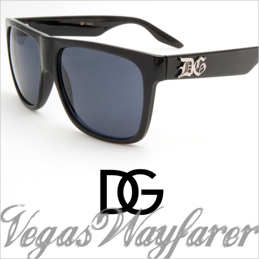 DG Mens Sunglasses VEGAS Fashion Shades Black neon Shades Black Retro 