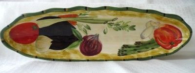 CIC Pamela Gladding LONG Bread Subway Vegetable Bowl Plate Party Dish 