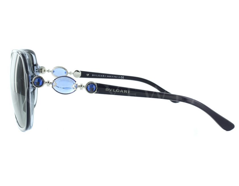   BV 8069B 5113 11 Bulgari Black Blue Azure / Grey Gradient Sunglasses