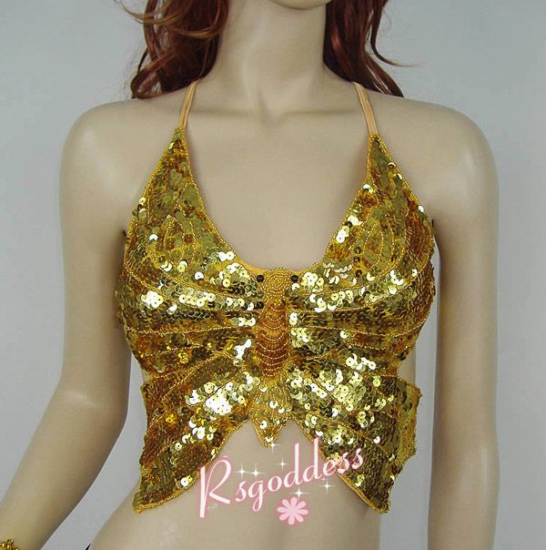 belly dance costume Butterfly Top bra one size  