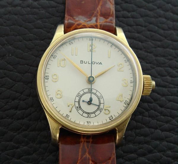 VERY Rare Old WWII Era Bulova One Button Chronograph w/10AH Movement 