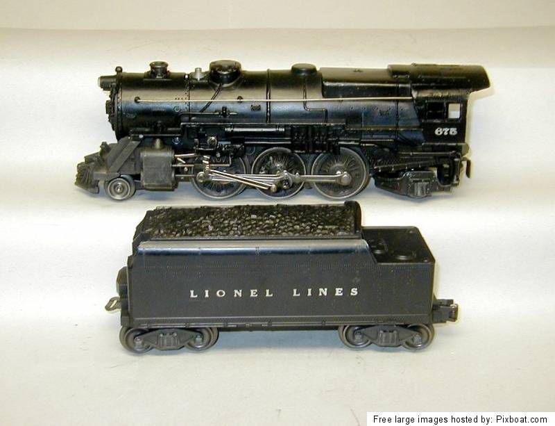 LIONEL POSTWAR 675 STEAM ENGINE & 6466W WHISTLE TENDER ** SERVICED 