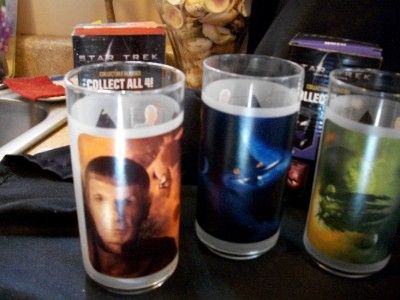 Star Trek Glass Lot 7 Spock Nero Kirk  