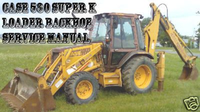 CASE 580 SUPER K LOADER BACKHOE CK SERVICE MANUAL CD  