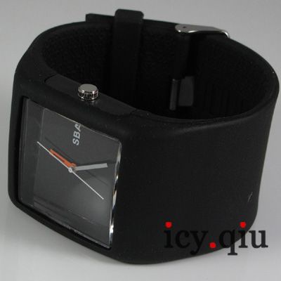 Jelly Silicone ODM Sports Fashion Big Watch Black B3  