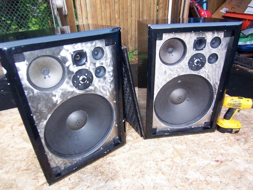 BIG Vintage Sonics AS 447S Speakers 6 Way 15 Woofer FLOOR 