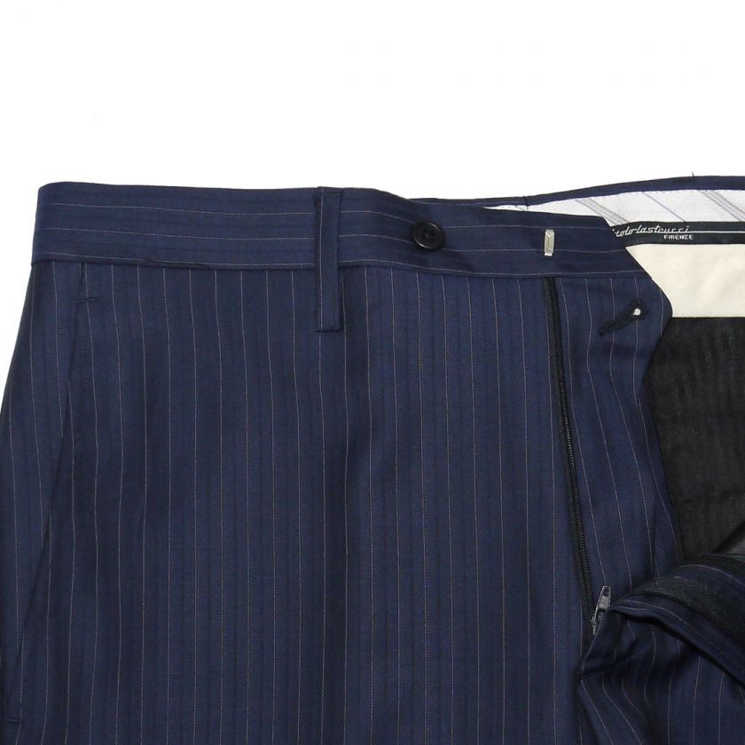 NWT CERRUTI 1881 SUPER 150S WOOL MENS SUIT DARK BLUE PINSTRIPE MADE 