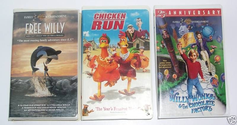   Lot 3 VHS~WB & Dreamworks~CHICKEN RUN ~Funniest 667068575439  