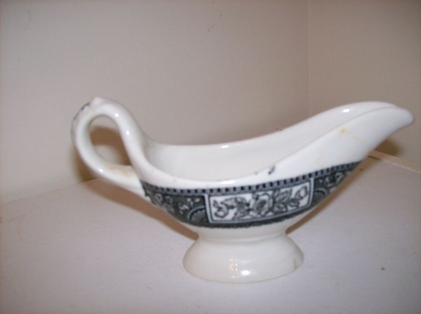 Vintage Scammells Trenton China Gravy Boat Sauce Tureen  