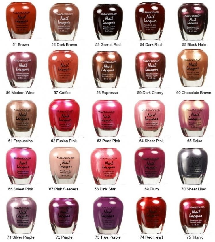 10 KLEANCOLOR Nail Polish Lacquer PICK ANY 10 OF 231 COLORS *Angels 