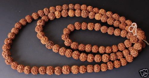 Shaman Spiritual Rudraksha Prayer Beads Walnut Necklace  