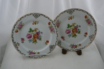 Noritake China Occupied Japan Dresita 2 B & B Plates  