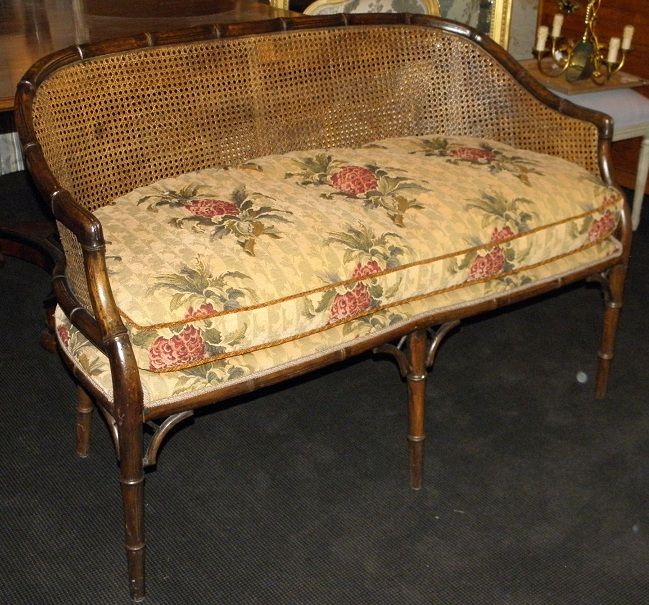 Fine Designer Directoire Bamboo Sofa Sette NR  