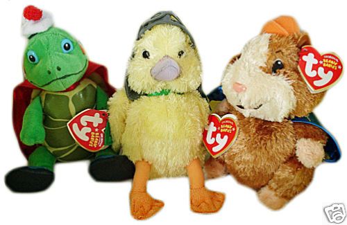 TY Original Beanies  Wonder Pets COMPLETE set of 3  