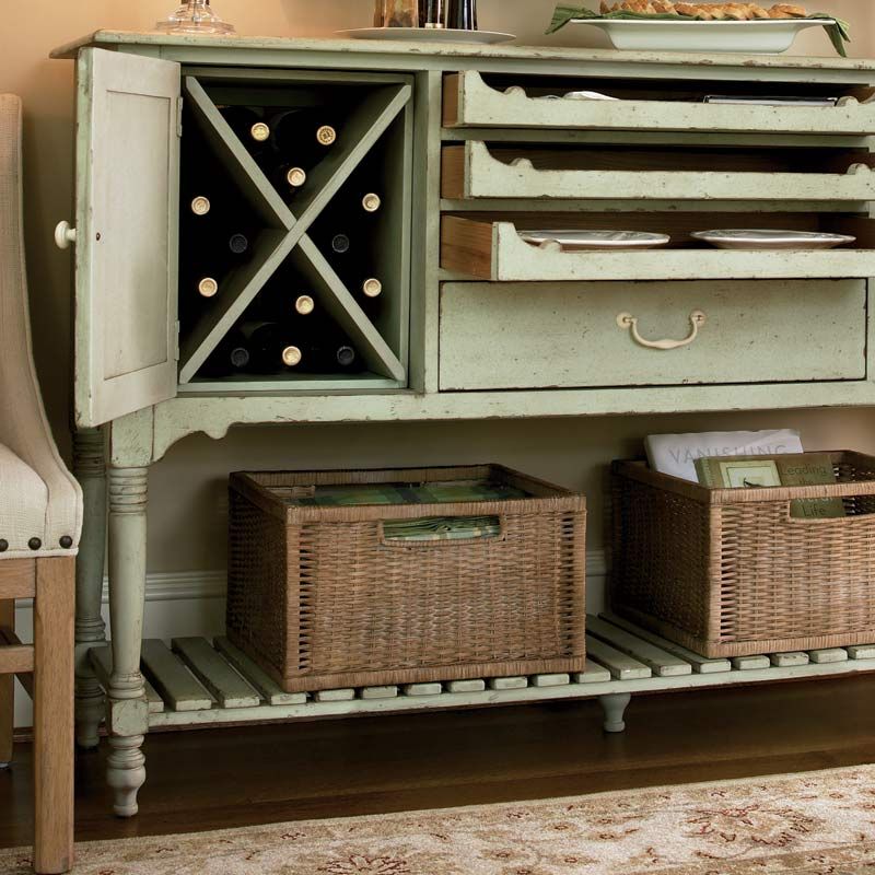 Light Green Country Sideboard Server Buffet  