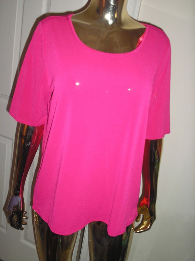 White Stag Pink Scoop Neck Crepe Top Size L/G 12 14  