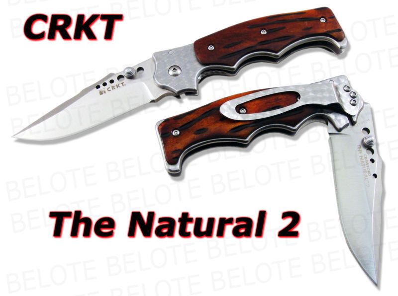 CRKT Crawford Natural 2 Jig Bone Folder Plain 7080J NEW  