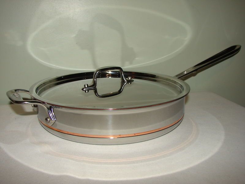 NEW ALL CLAD COPPER CORE 3 QT SAUTE PAN WITH LID USA  