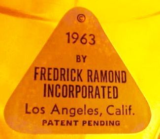 Vintage Fredrick Ramond Mid Century Modern hanging lamp shade 1963 