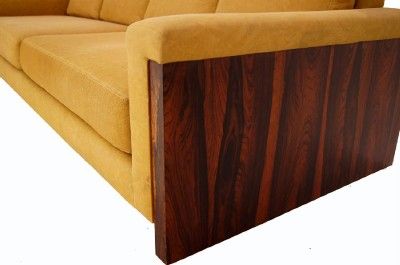 Danish Mid Century Modern Rosewood Sofa Baughman Style  