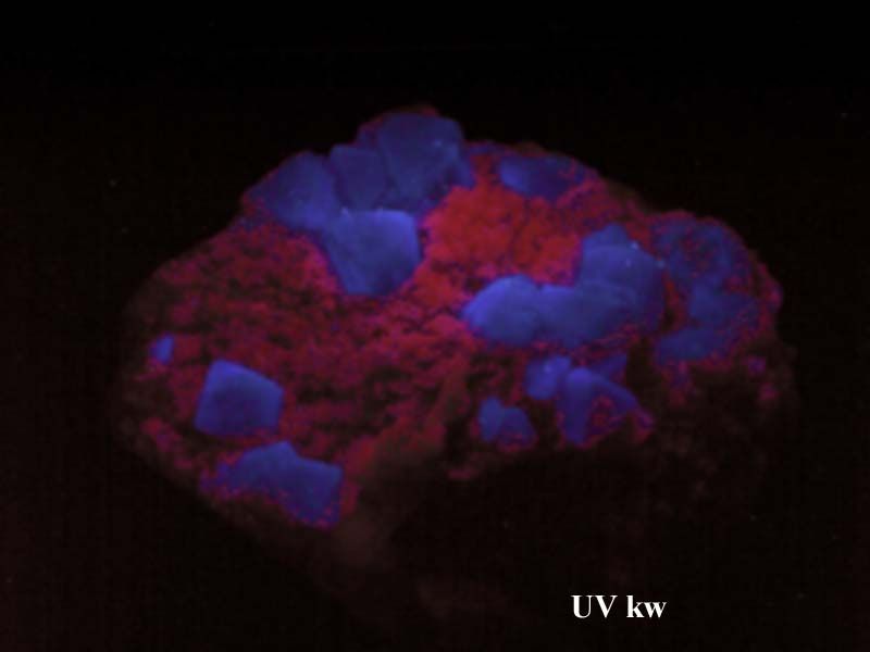   grün Calcit fluorite (UV blau) calcite ( UV kw rot) Daye China  