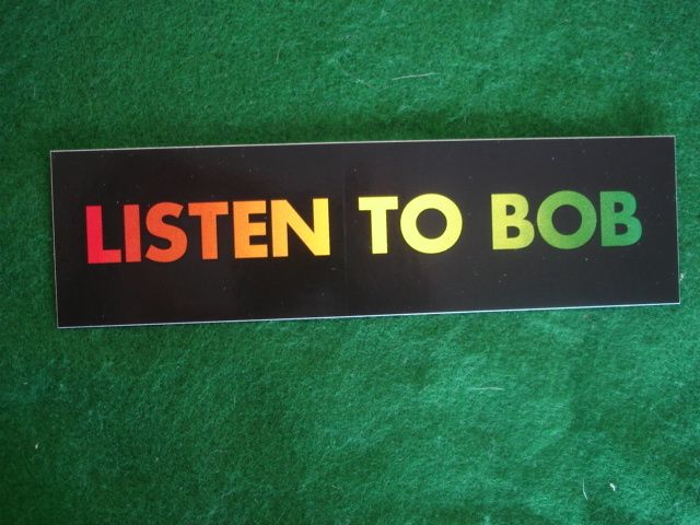 ELEMENT STICKER LISTEN TO BOB RASTA COLORS BOB MARLEY  