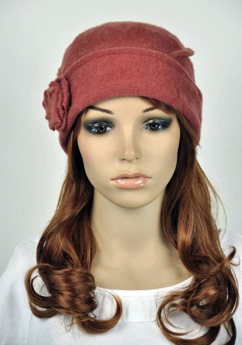 Cute Rose Winter 100% Wool Fashion Lady Womens Dress Hat Beanie Ski 