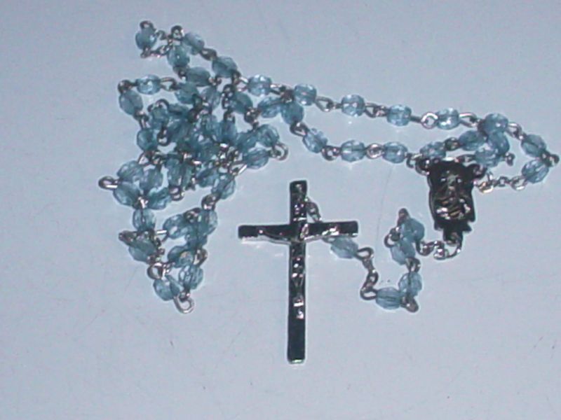 Gorgeous Vintage Set Of Blue Rosary Beads (59)  