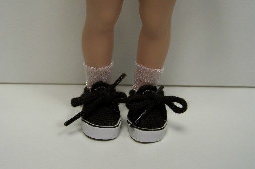 BLACK Canvas Tennis Doll Shoes For Helen Kish RILEY♥  