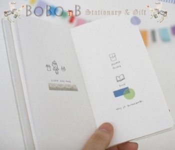 Memo Booklet Notebook Planner Paper Doll Mate 4 colors  
