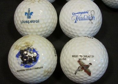 12 Logo Golf Balls ALCOA Georgia Mining GE Weyerhaeuser PLUSPETROL 