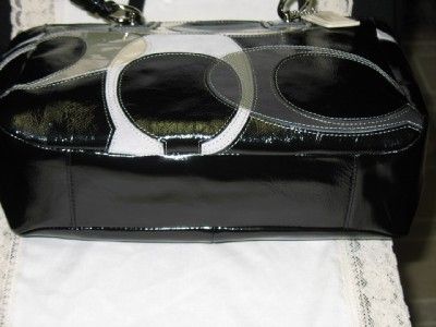 COACH 17127 LEATHER INLAID C TOTE BLACK RETAILS $428  NEW W 