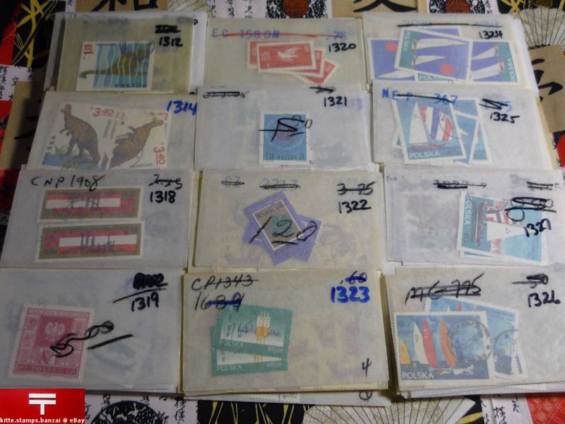 Poland Stamp Accumulation in Glassines  