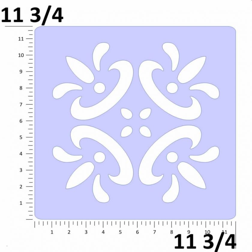   Tile Design Wall Pattern Stencil . Multiple Sizes Small to Large 0296A