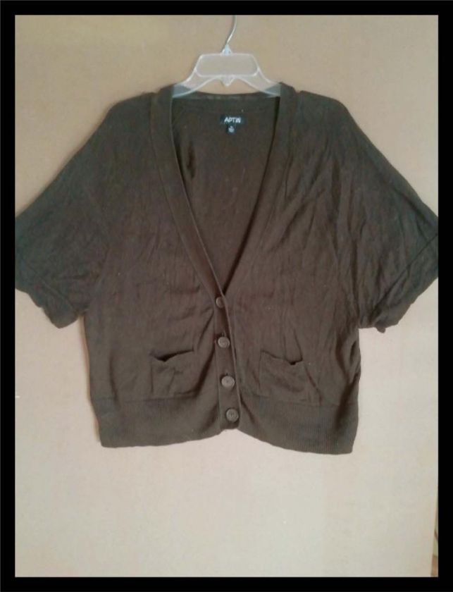   Sleeve Button Cardigan Sweater Light Weight Womens SZ XL APT 9  