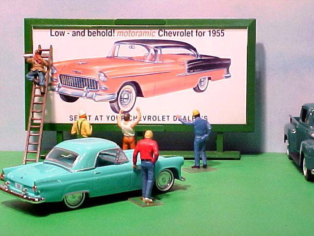 1955 Chevrolet BelAir 2 Door HT Billboard O Train 1/43  