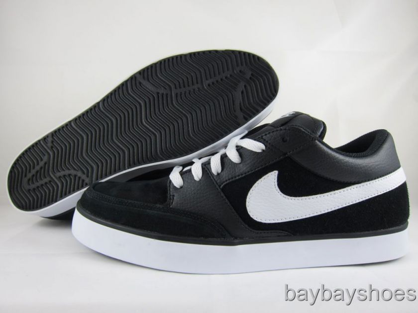 NIKE AVID BLACK/WHITE SUEDE LEATHER SKATE MEN ALL SIZES  