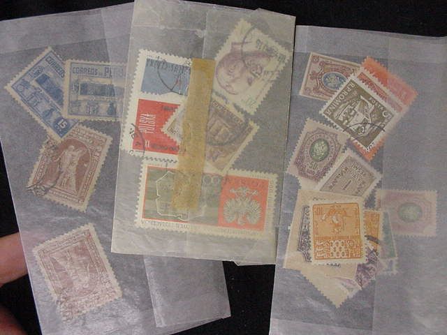   COLLECTION MANY STAMPS UNCHECKED GLASSINES EARLY MID++++  