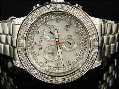 JOE RODEO/JOJO PILOT WHITE DIAMOND CHRONO WATCH 3.15 CT  