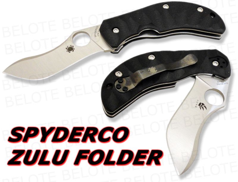 Spyderco Jens Anso Zulu Folder Plain Edge NUMBRD C145GP  