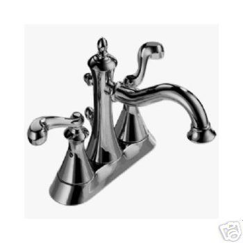 Delta 25925 Center Set Chrome Bathroom Faucet 2 Handles  