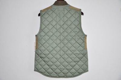 Ralph Lauren RRL GR CANYON Leather Trim Quilted Vest M  